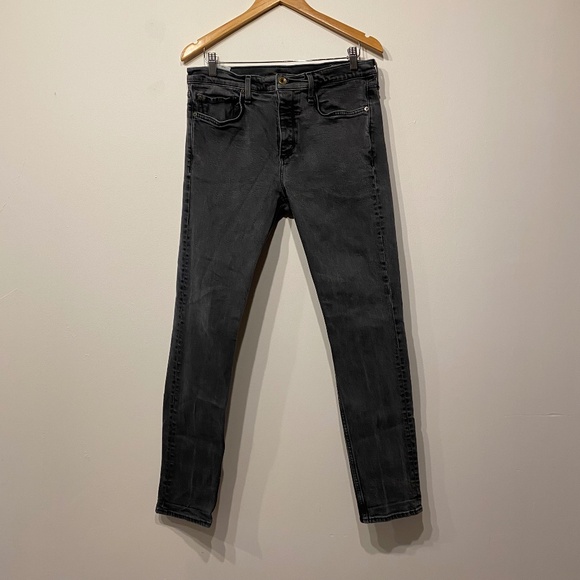 Rag & Bone Fit 2 Mid-Rise Black Slim Leg Jeans - Picture 1 of 5